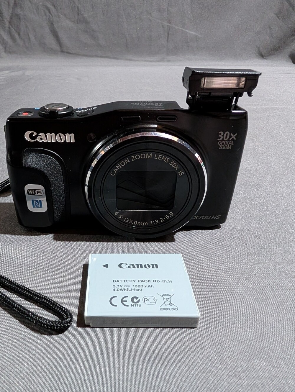 Canon PowerShot SX700 HS Digital Camera Tested And Works Black 16.1 MP
